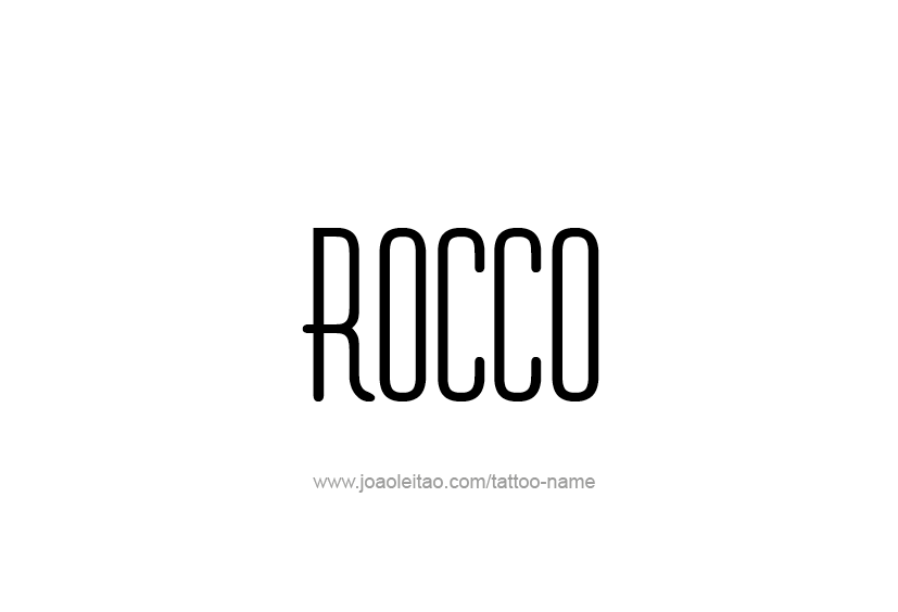 Tattoo Design  Name Rocco   