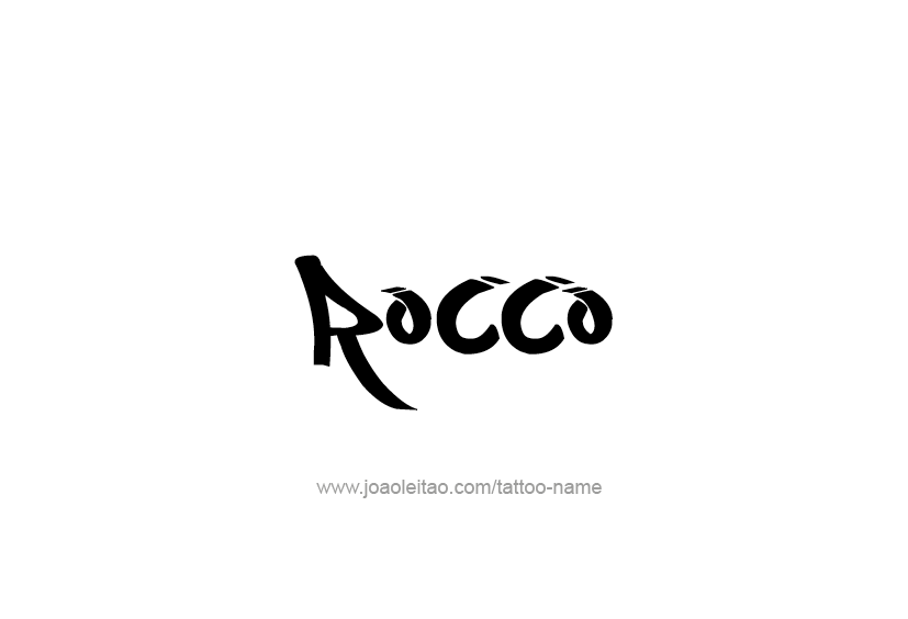 Tattoo Design  Name Rocco   