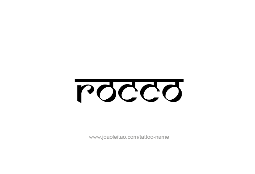 Tattoo Design  Name Rocco   