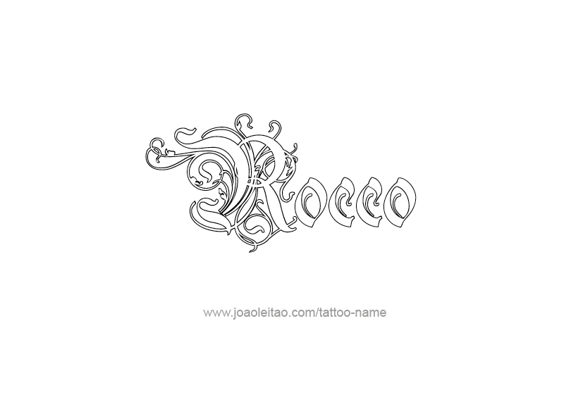 Tattoo Design  Name Rocco   