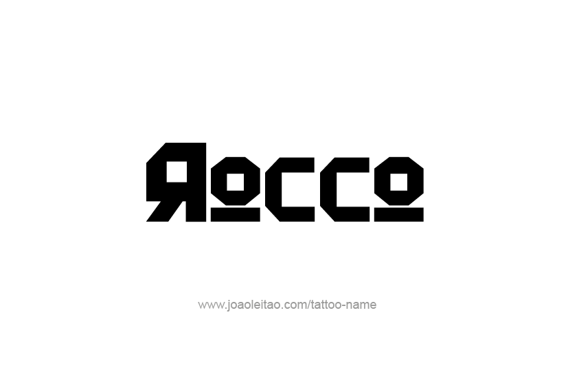 Tattoo Design  Name Rocco   