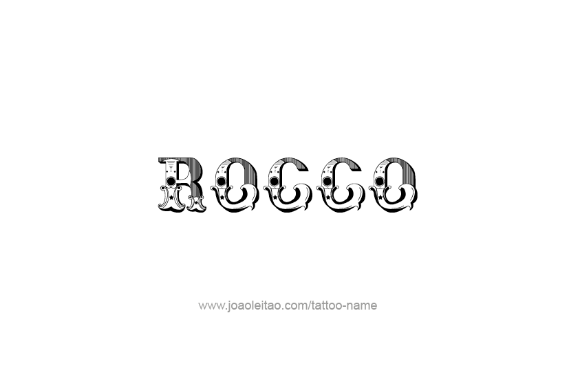 Tattoo Design  Name Rocco   