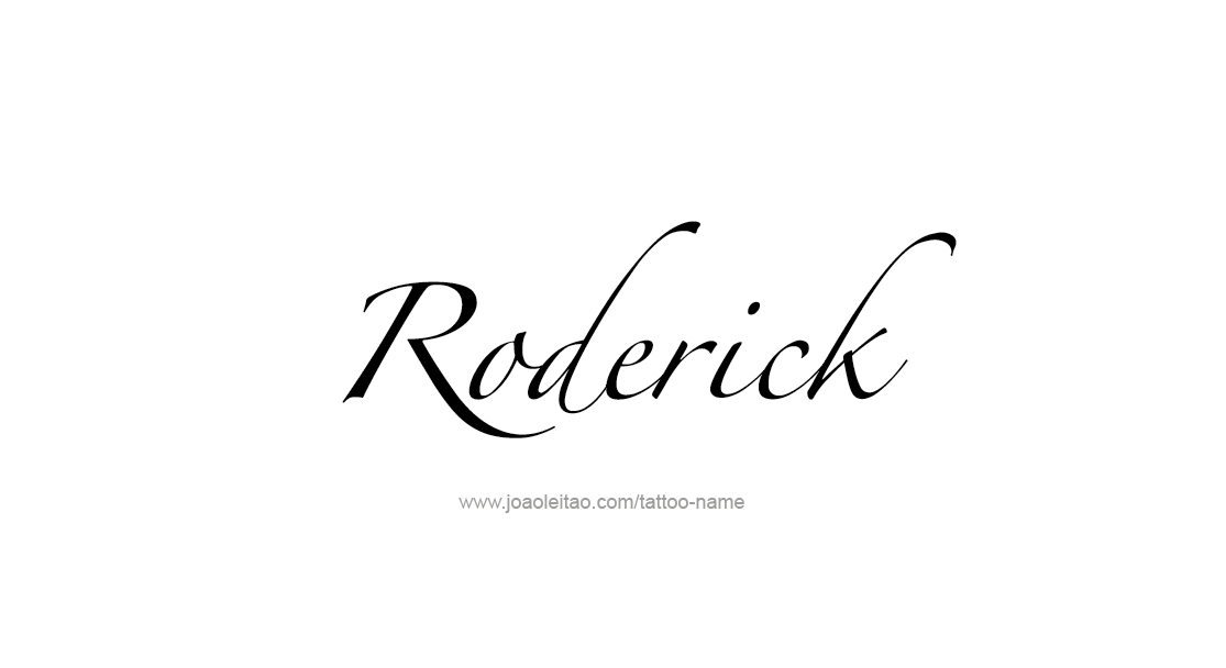 Tattoo Design  Name Roderick   