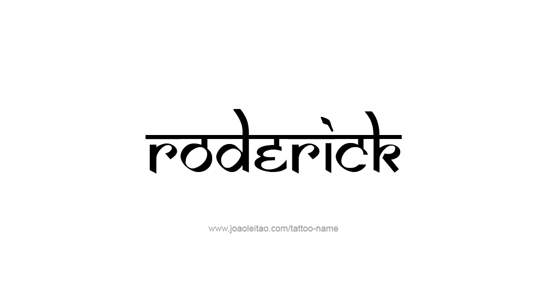 Tattoo Design  Name Roderick   