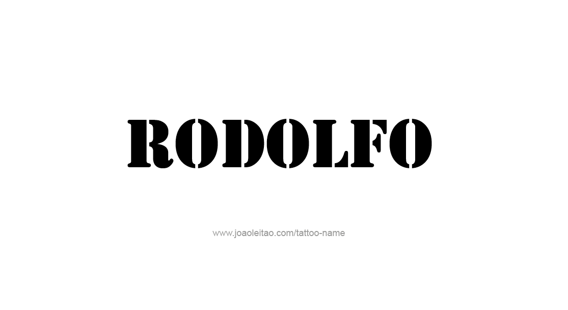 Tattoo Design  Name Rodolfo   