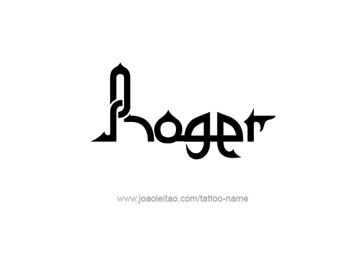 Tattoo Design  Name Roger   