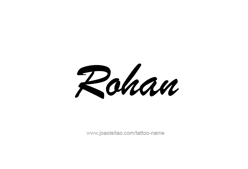 Tattoo Design  Name Rohan   