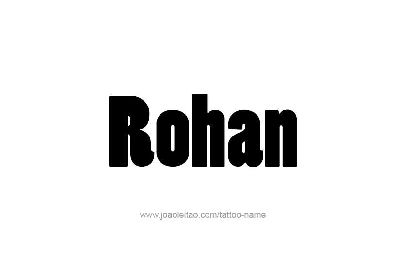 Tattoo Design  Name Rohan   