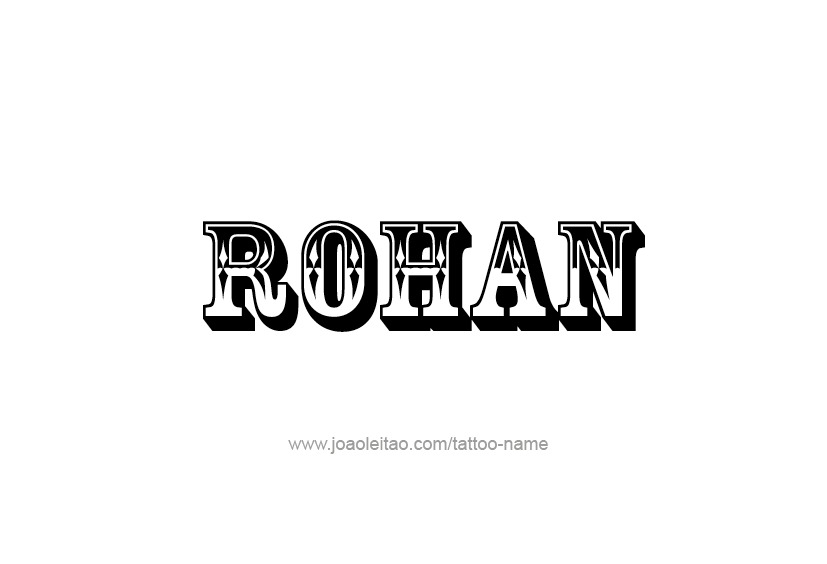 Rohan  Custom Personalized Graphics  Name On My Shirt
