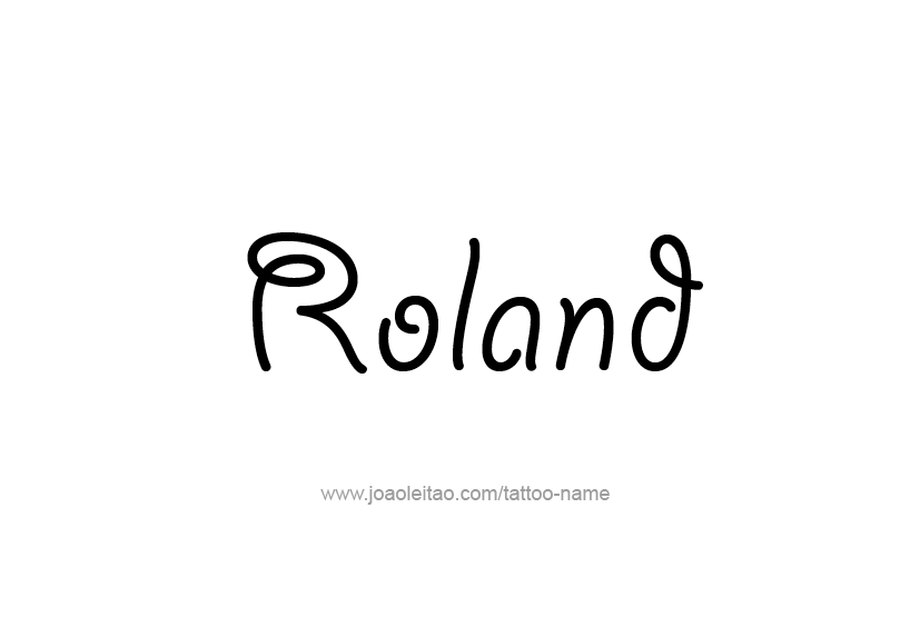 Tattoo Design  Name Roland   