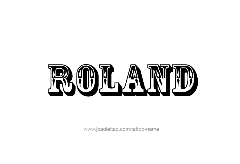 Tattoo Design  Name Roland   