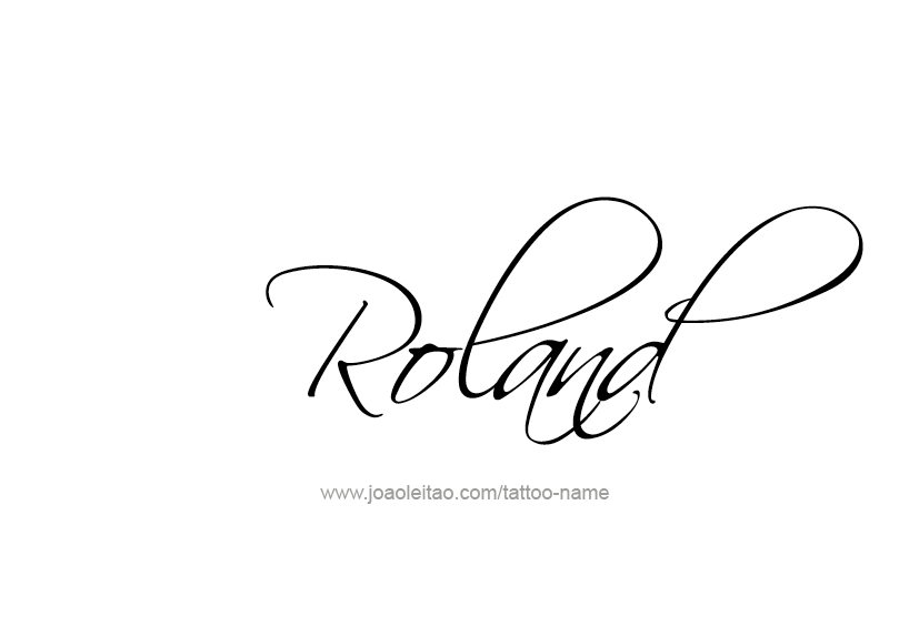 Tattoo Design  Name Roland   