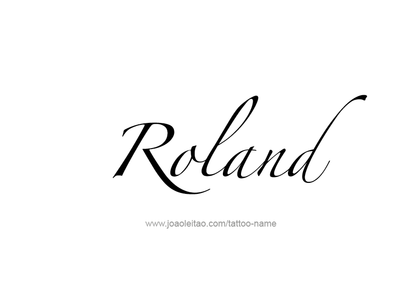 Tattoo Design  Name Roland   