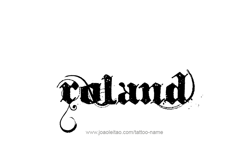 Tattoo Design  Name Roland   