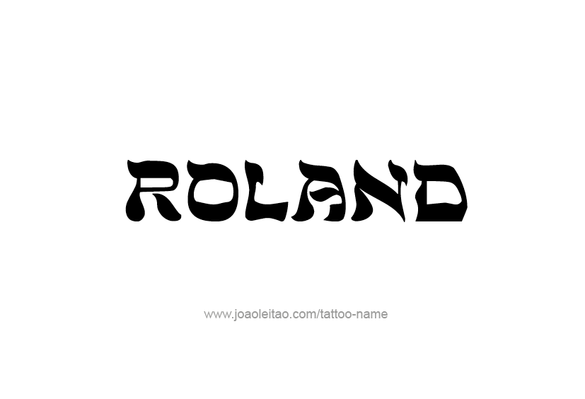 Tattoo Design  Name Roland   