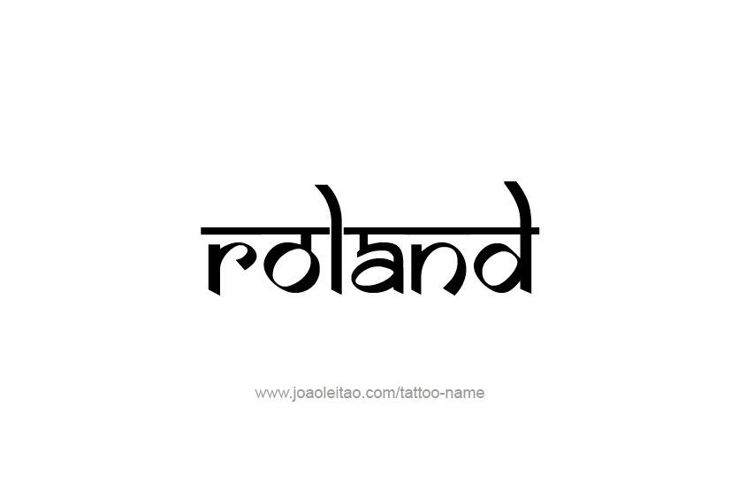 Tattoo Design  Name Roland   