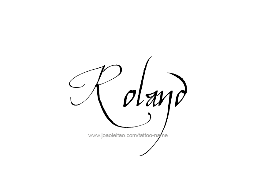 Tattoo Design  Name Roland   