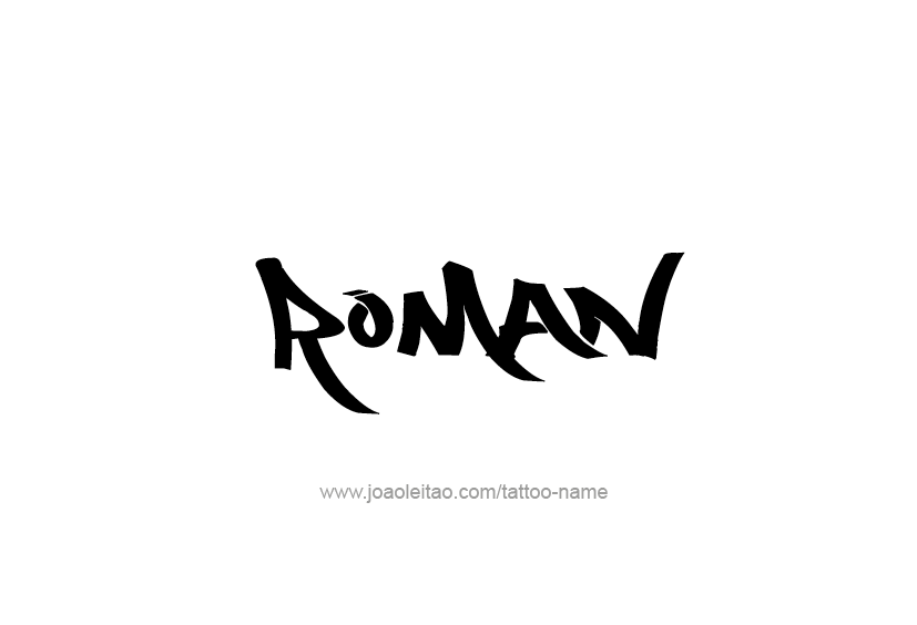 Tattoo Design  Name Roman   