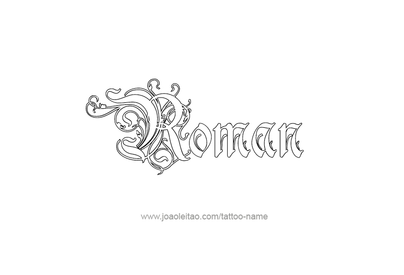 Roman Name Tattoo Designs