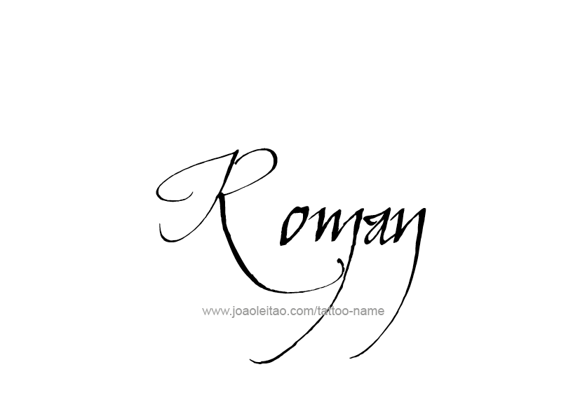 Tattoo Design  Name Roman   