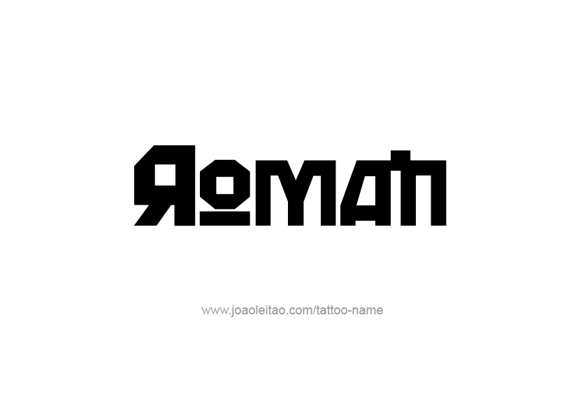 Tattoo Design  Name Roman   