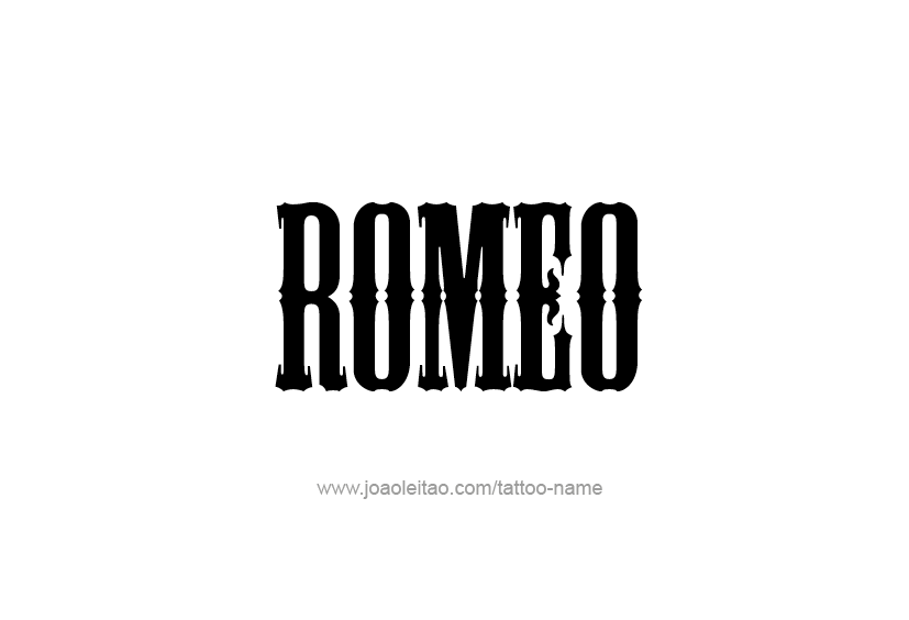 Tattoo Design  Name Romeo   