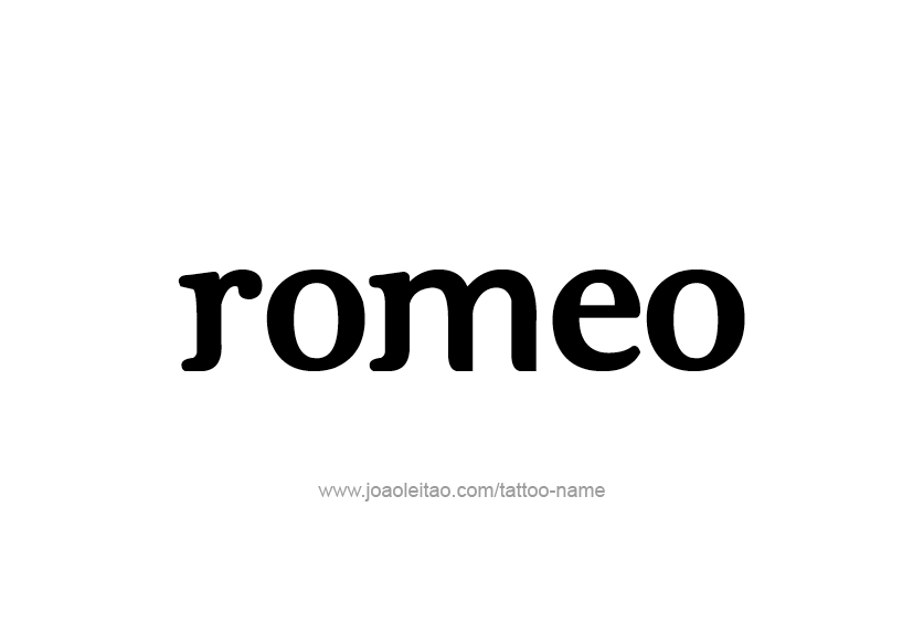 Tattoo Design  Name Romeo   