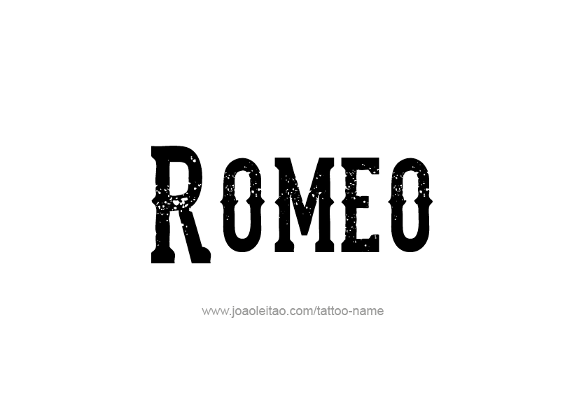 Tattoo Design  Name Romeo   