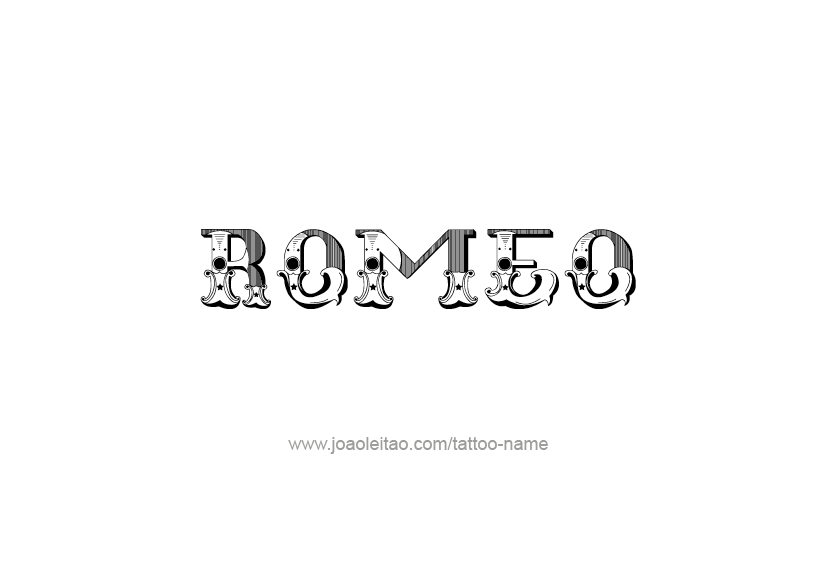 Tattoo Design  Name Romeo   