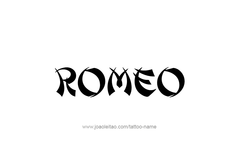 Tattoo Design  Name Romeo