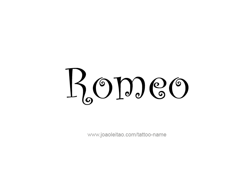 Tattoo Design  Name Romeo   