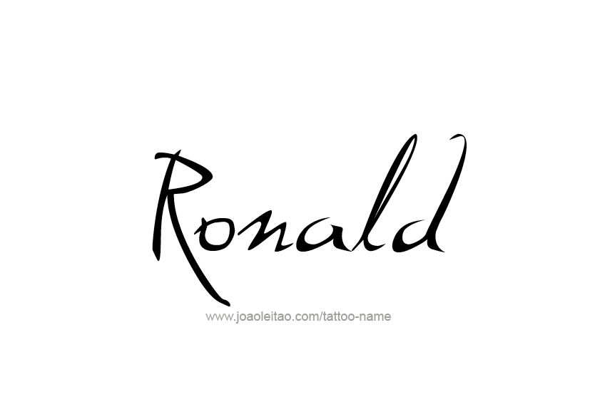 Tattoo Design  Name Ronald   