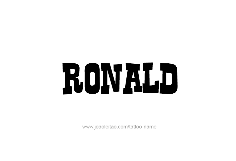 Tattoo Design  Name Ronald   