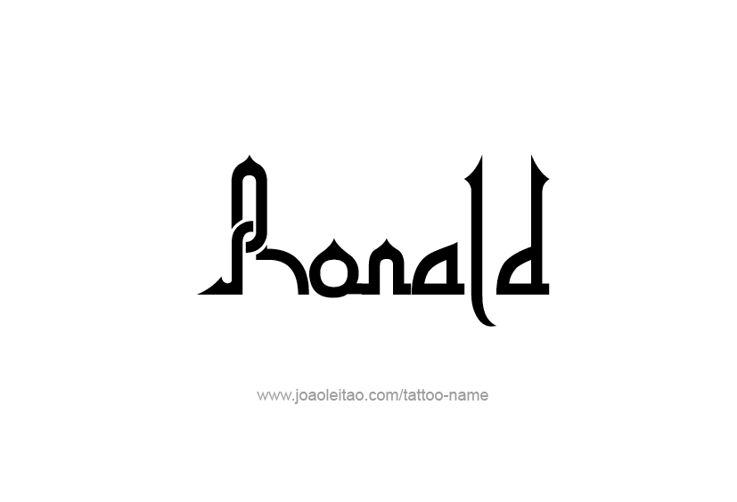 Tattoo Design  Name Ronald   