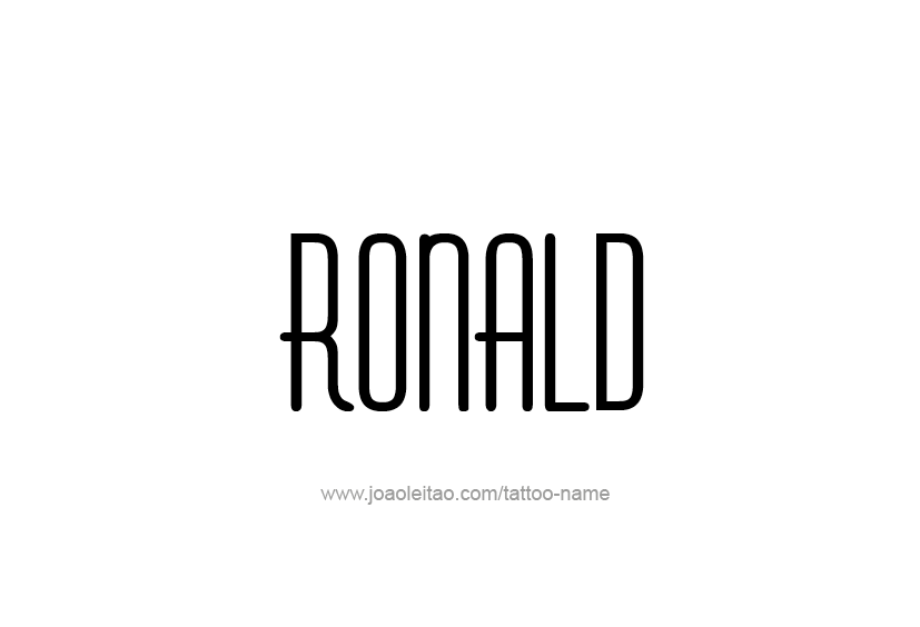 Tattoo Design  Name Ronald   