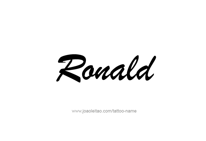 Tattoo Design  Name Ronald   