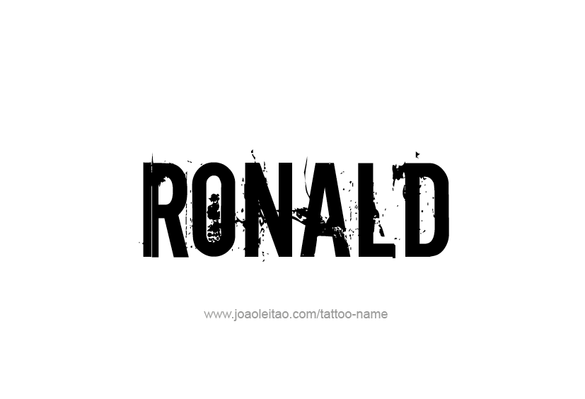 Tattoo Design  Name Ronald   