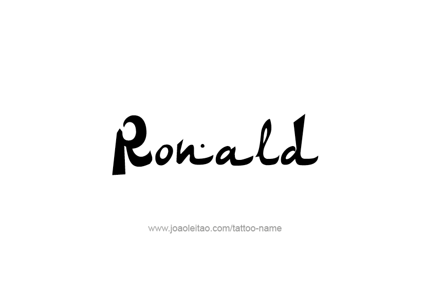 Tattoo Design  Name Ronald   