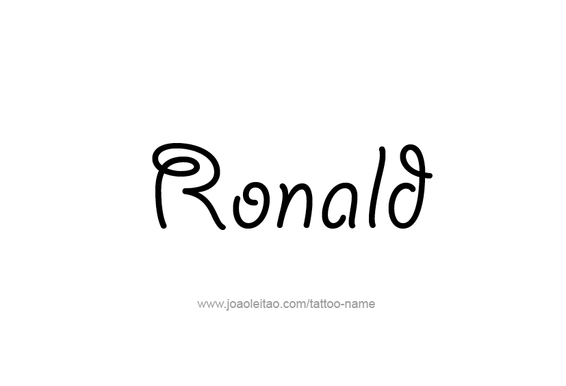 Tattoo Design  Name Ronald   