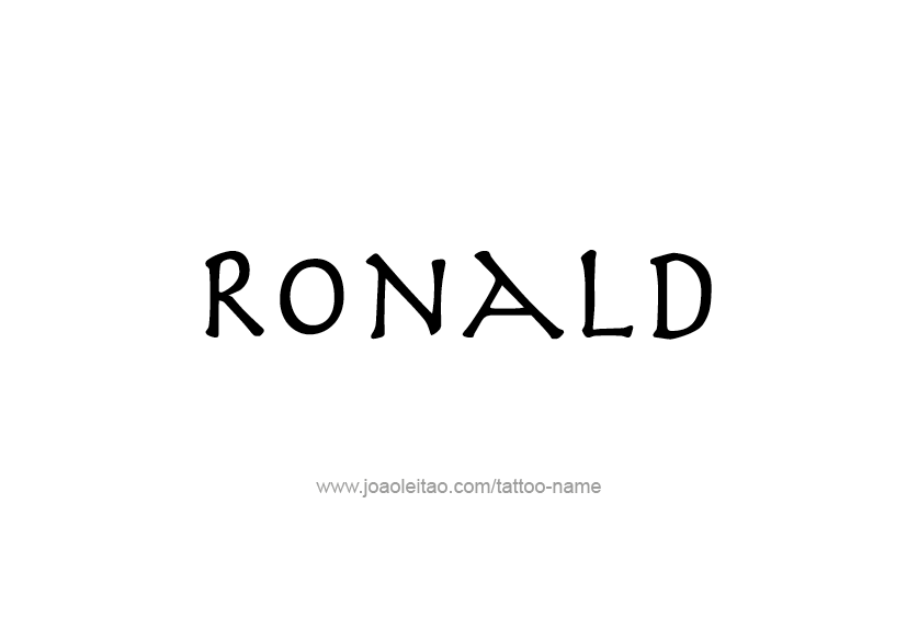 Tattoo Design  Name Ronald   