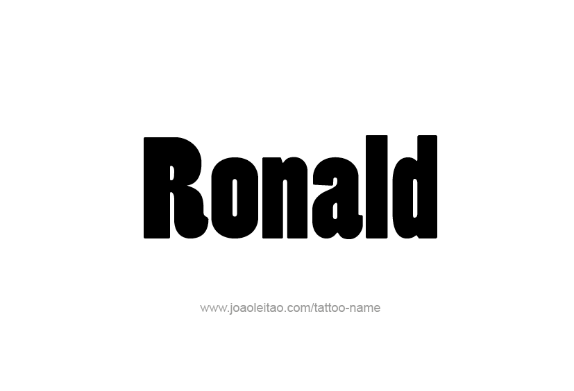 Tattoo Design  Name Ronald   