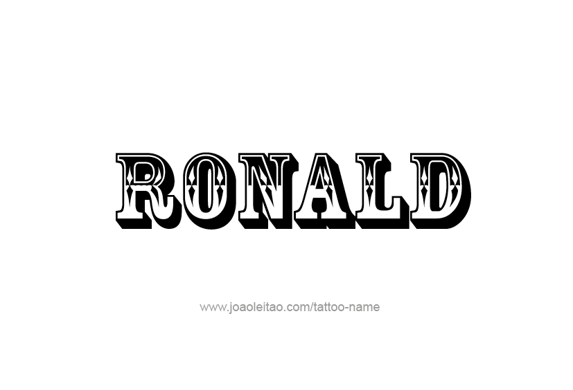 Tattoo Design  Name Ronald   