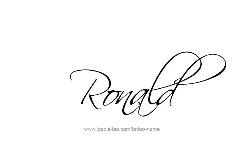 Tattoo Design  Name Ronald   