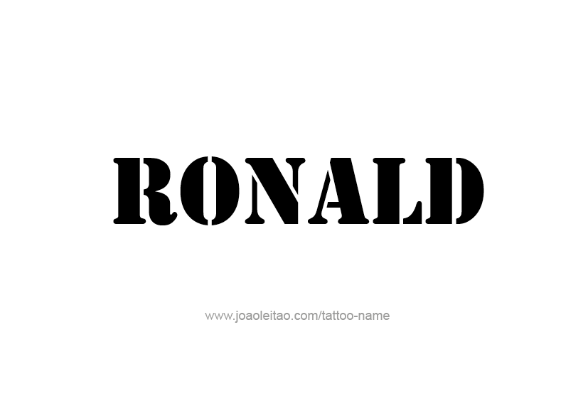 Tattoo Design  Name Ronald   