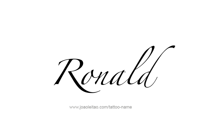 Tattoo Design  Name Ronald   