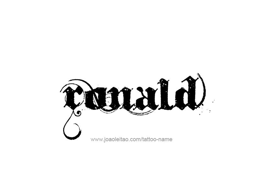 Tattoo Design  Name Ronald   