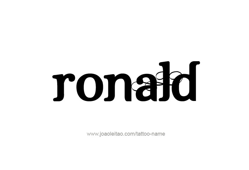 Tattoo Design  Name Ronald   