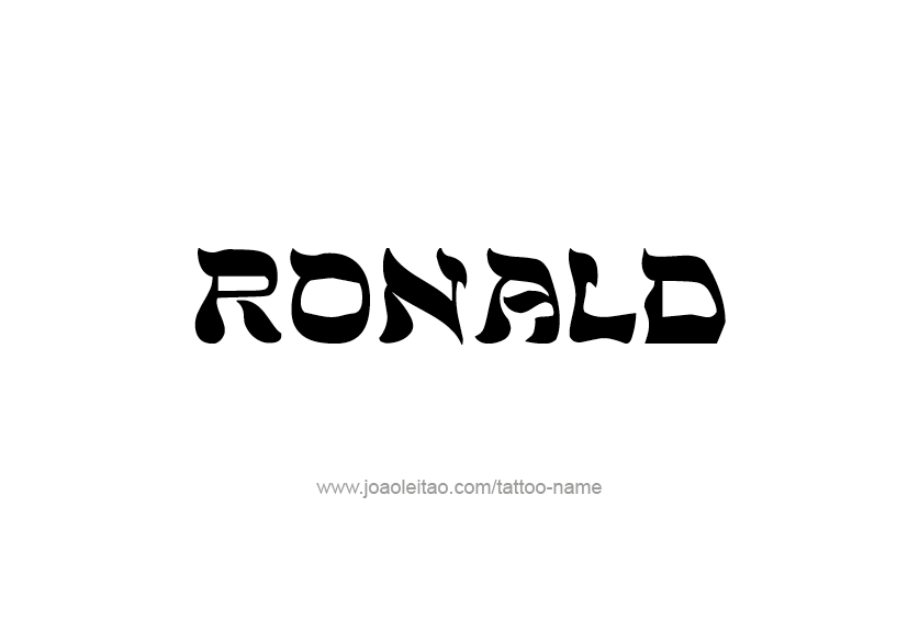 Tattoo Design  Name Ronald   