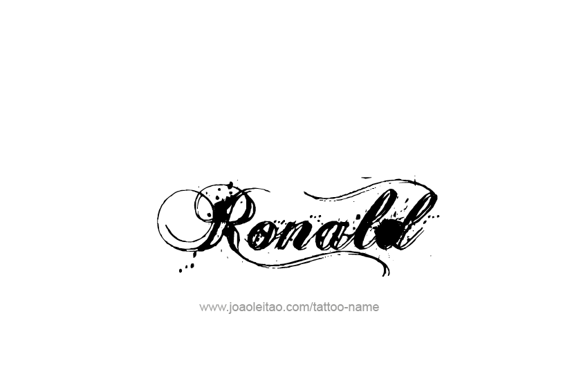 Tattoo Design  Name Ronald   