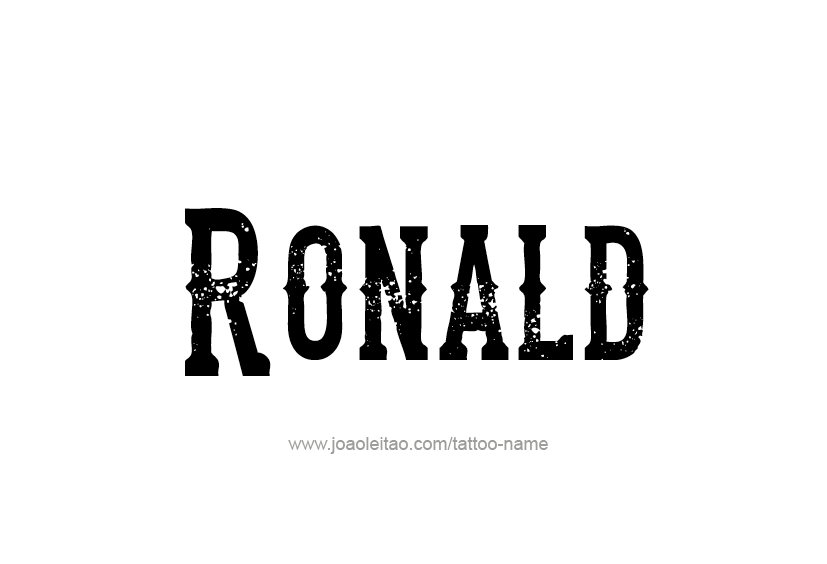 Tattoo Design  Name Ronald   